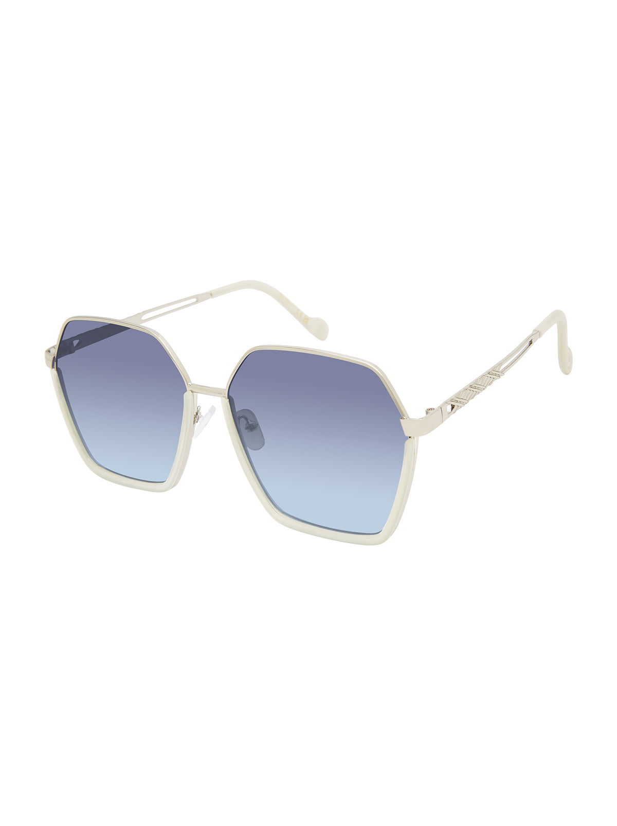 Geometric Metal Sunglasses in Silver - Jessica Simpson Accessories