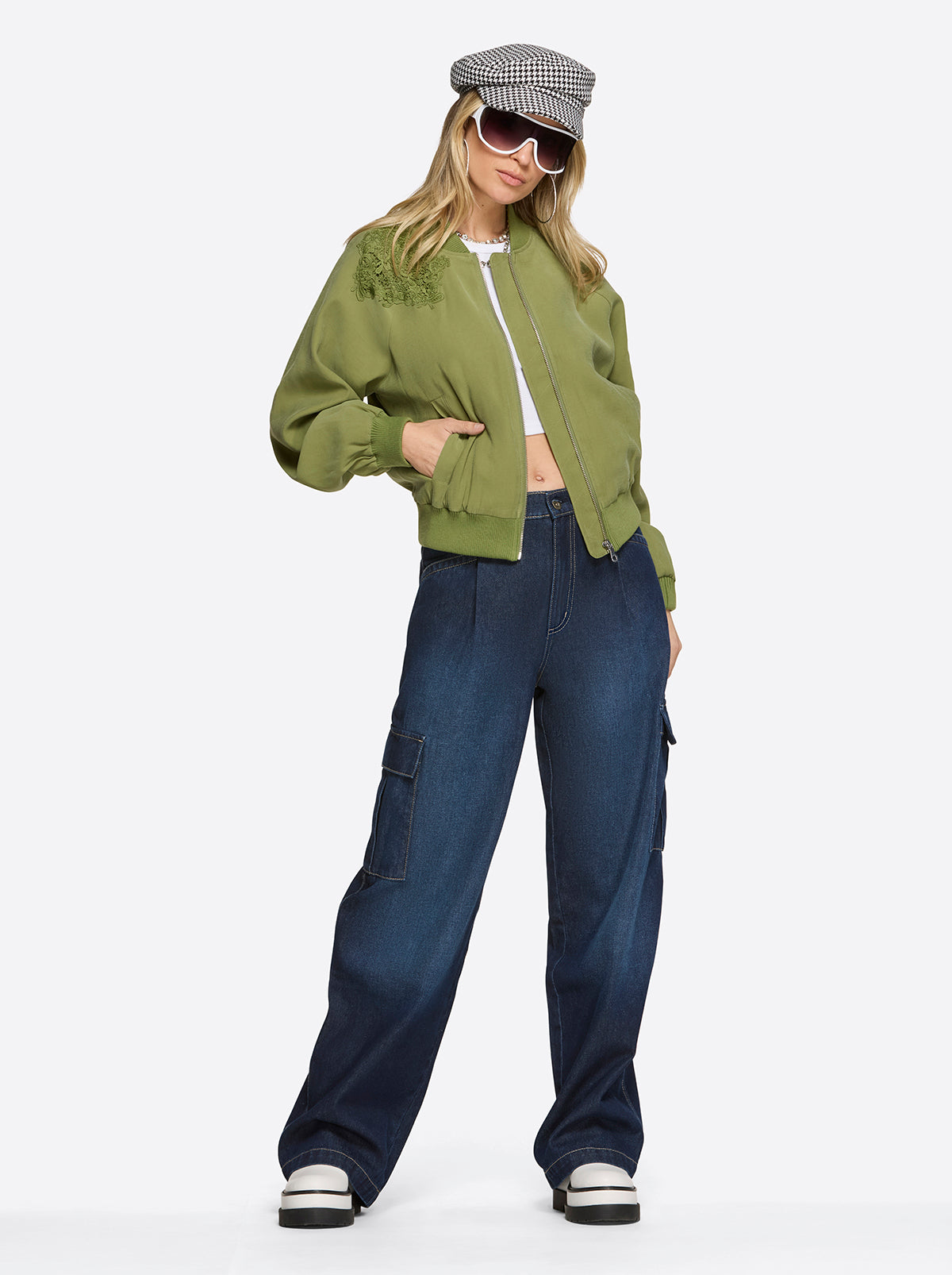 Fynn Bomber Jacket in Mayfly - Jessica Simpson Women