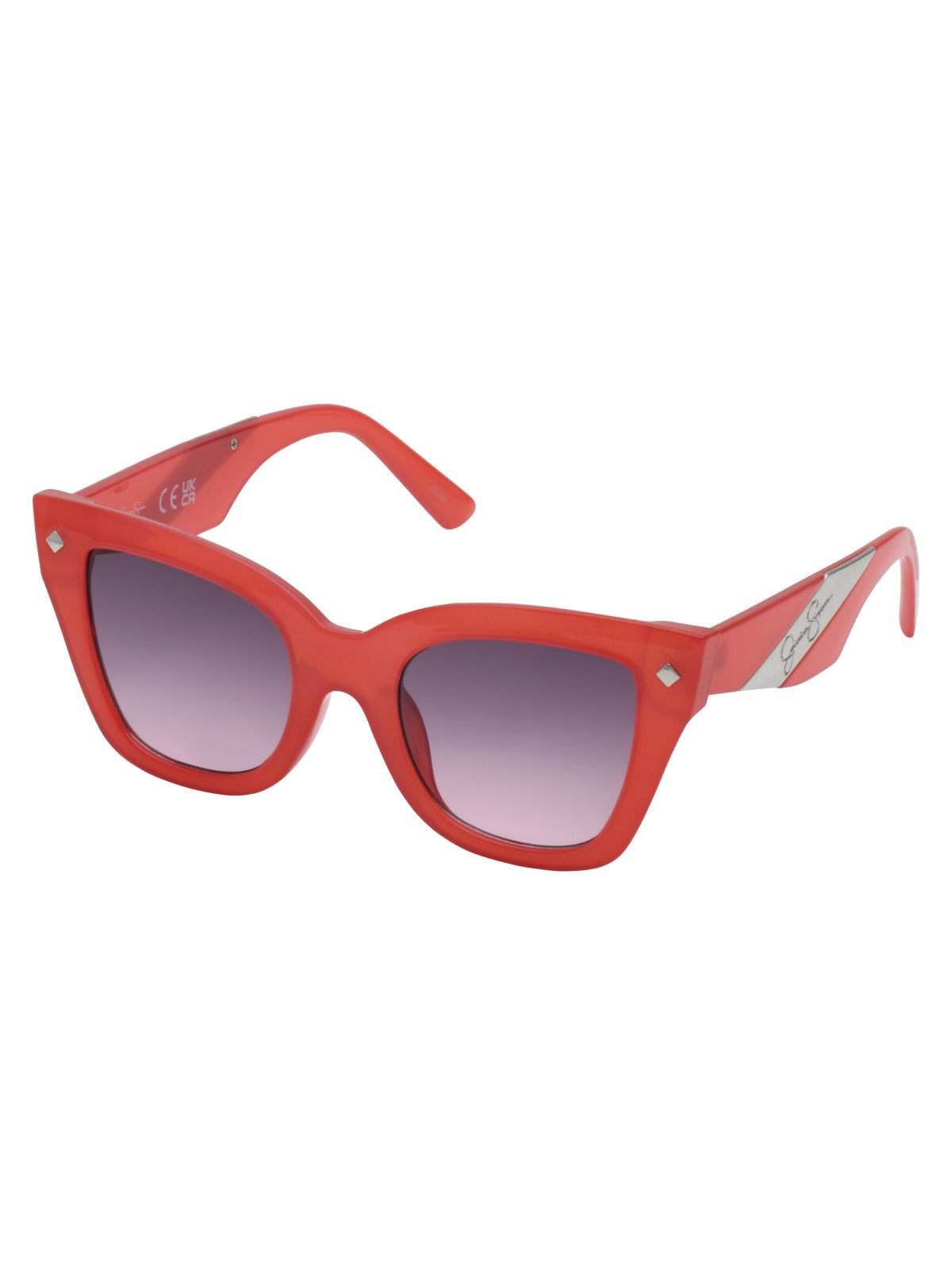 Bold Cat Eye Sunglasses in Milky Coral - Jessica Simpson Accessories