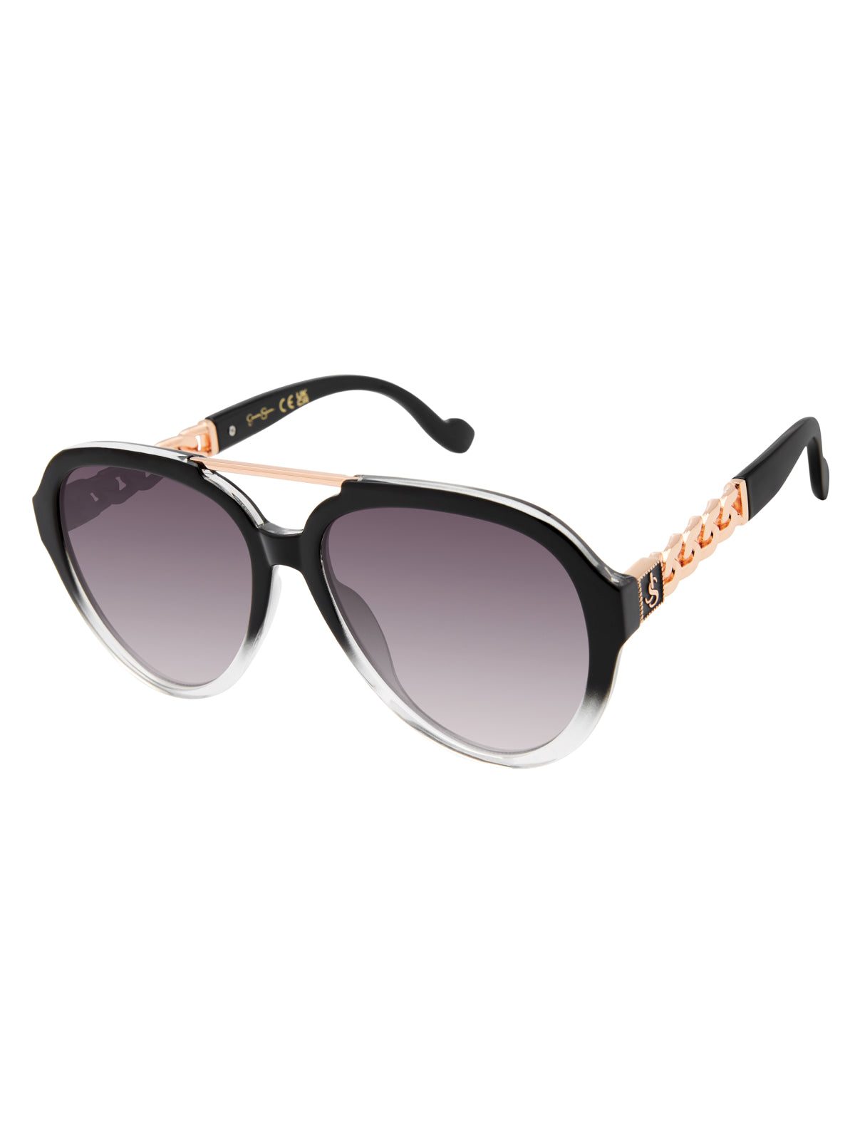Modern Aviator Sunglasses in Black Fade - Jessica Simpson Accessories
