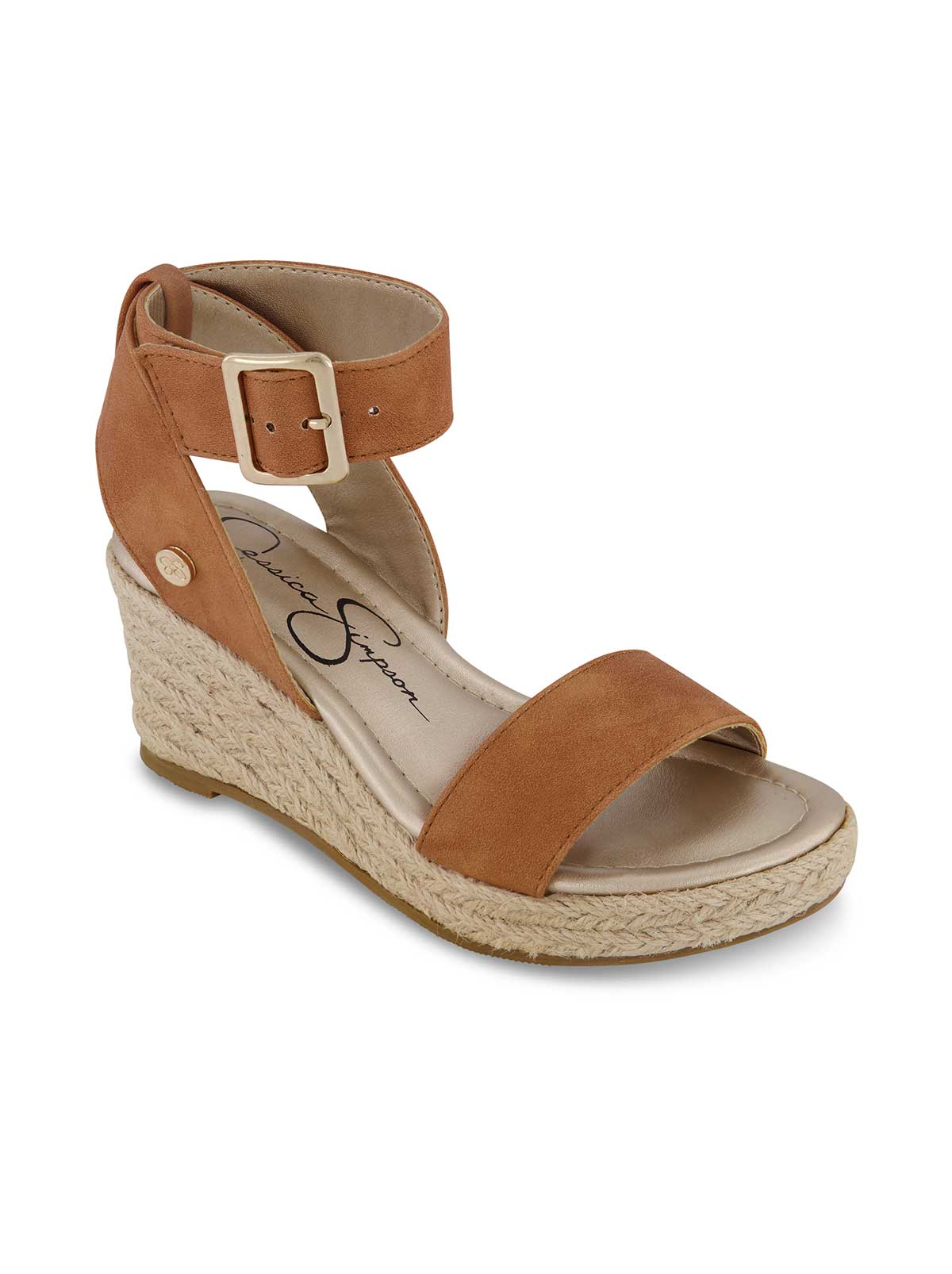 Girls' Asha Cuff Wedge Sandals in Cognac - Jessica Simpson Women