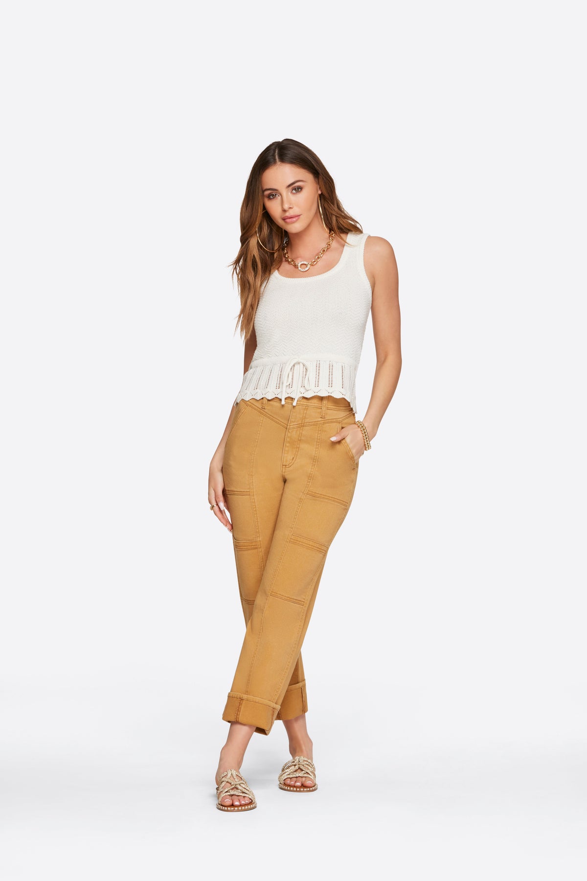 Sierra Sweater Tank in Gardenia - Jessica Simpson Women