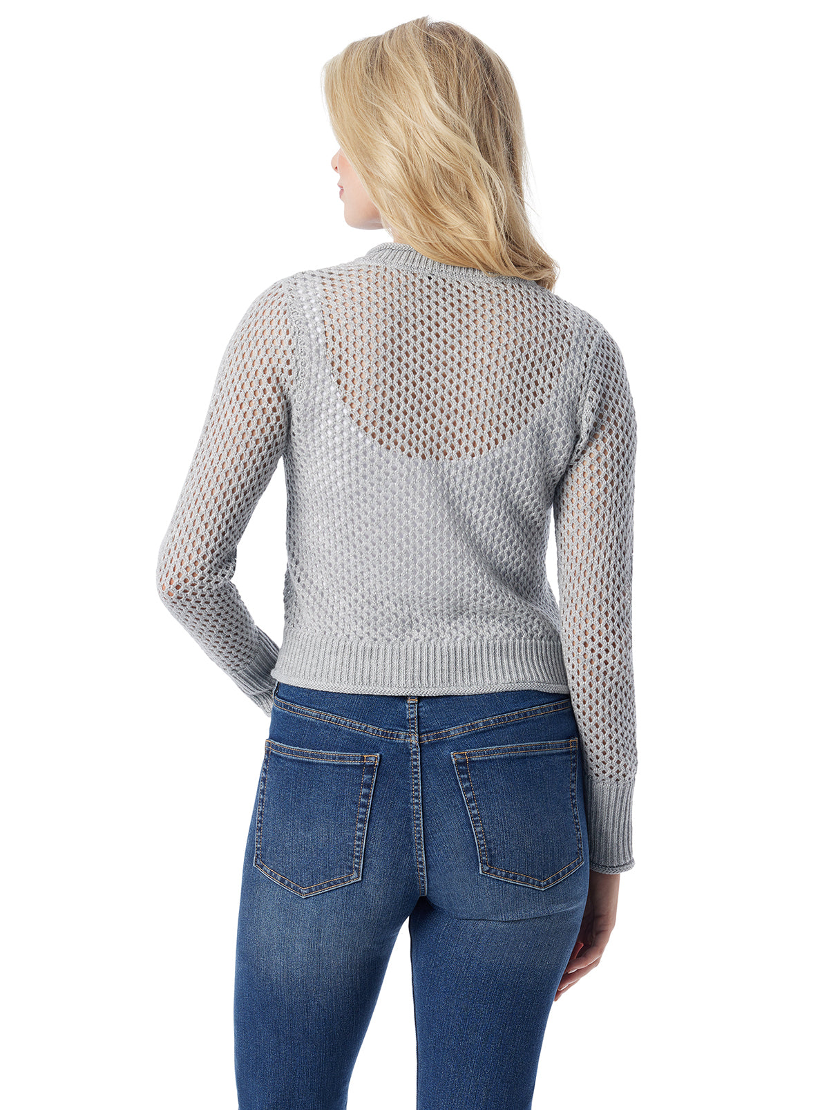 Bianka Cardigan in Metallic Silver - Jessica Simpson Women