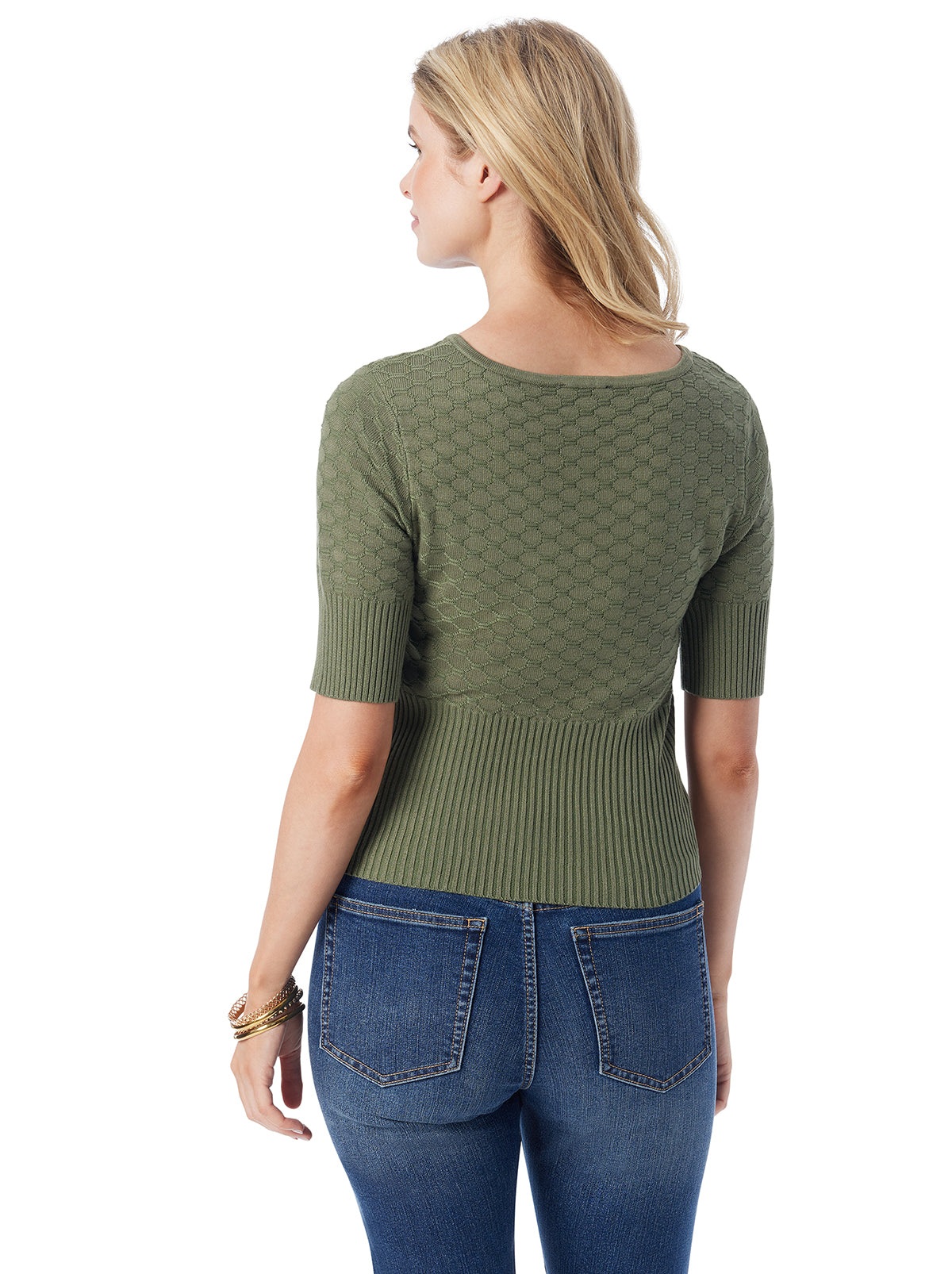 Imani Top in Bronze Green - Jessica Simpson Women