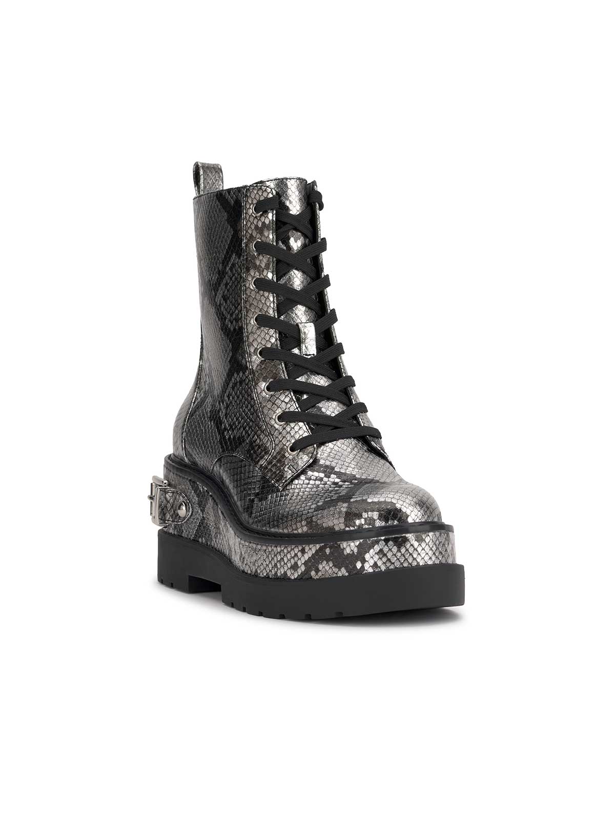 Imelda Combat Boot in Chrome Snake - Jessica Simpson Women