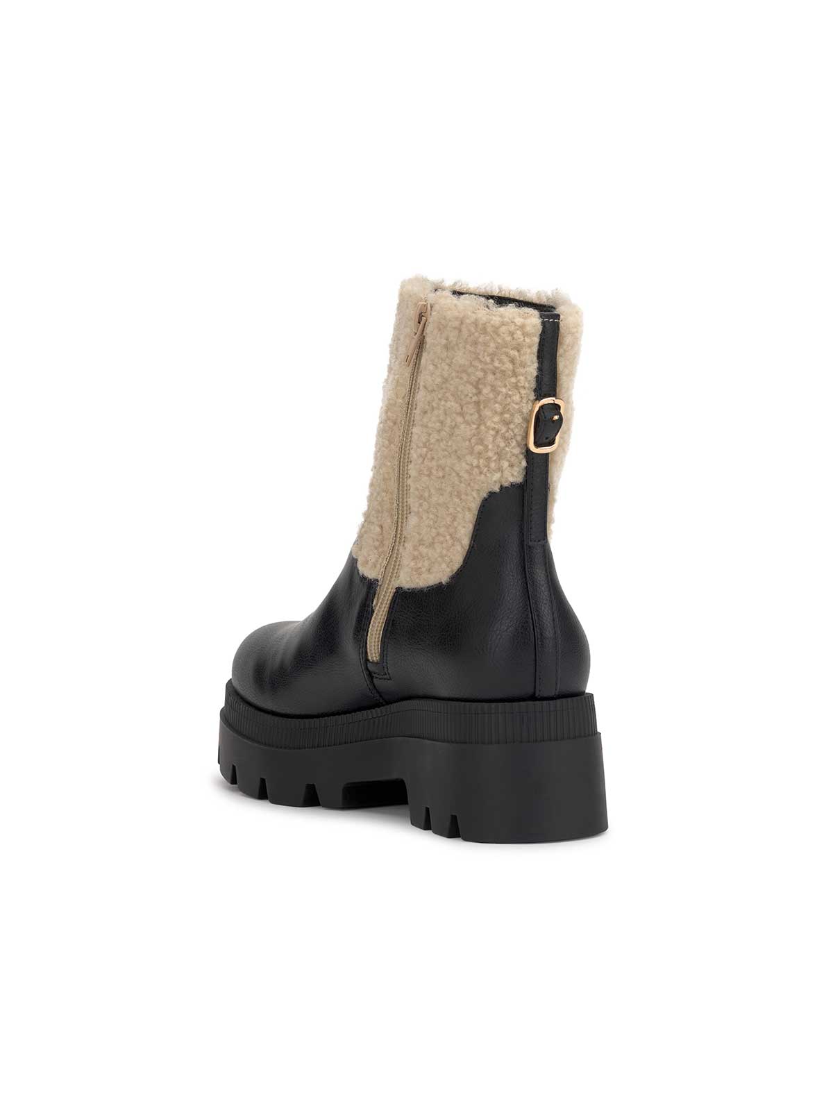 Ulalie Lug Bootie in Black & Shearling - Jessica Simpson Women