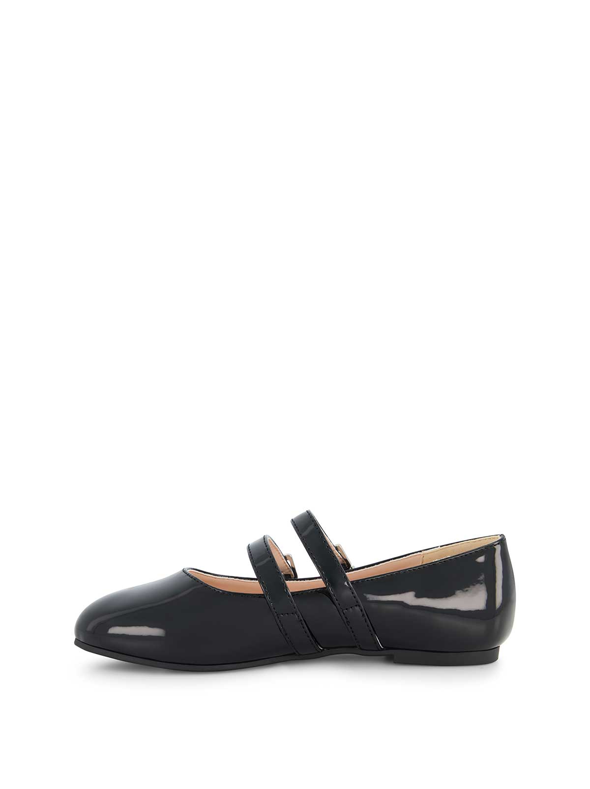 Little Girls' Amy Double Strap Ballet Flat in Black - Jessica Simpson Women