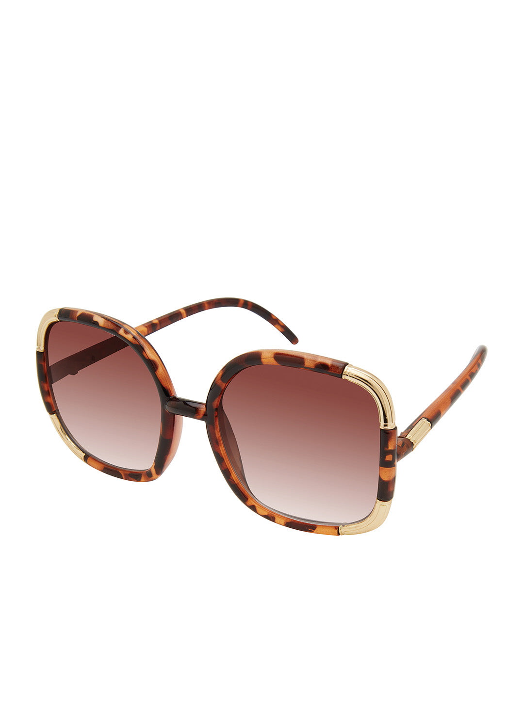 Over-Sized Oval Sunglasses in Tortoise - Jessica Simpson Accessories