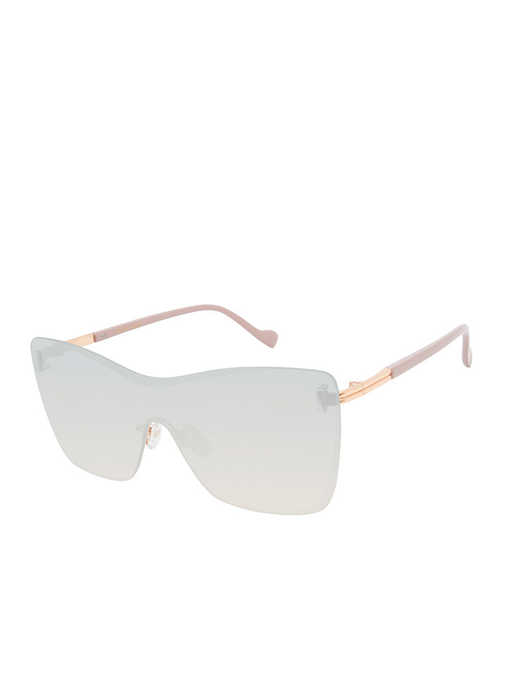 Glamorous Frameless Shield Sunglasses in Rose Gold - Jessica Simpson Accessories
