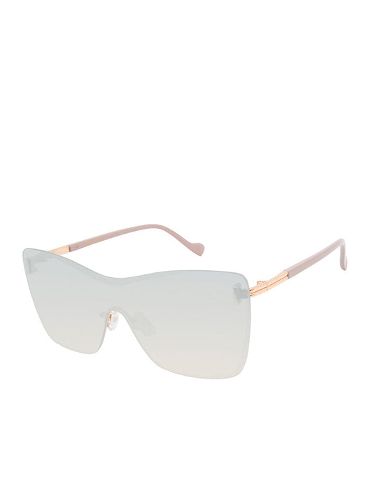 Glamorous Frameless Shield Sunglasses in Rose Gold - Jessica Simpson Accessories