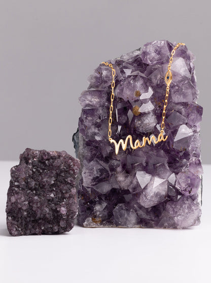 Personalized Necklace with Pavé Cubic Zirconia Charm - Gold - Jessica Simpson Accessories