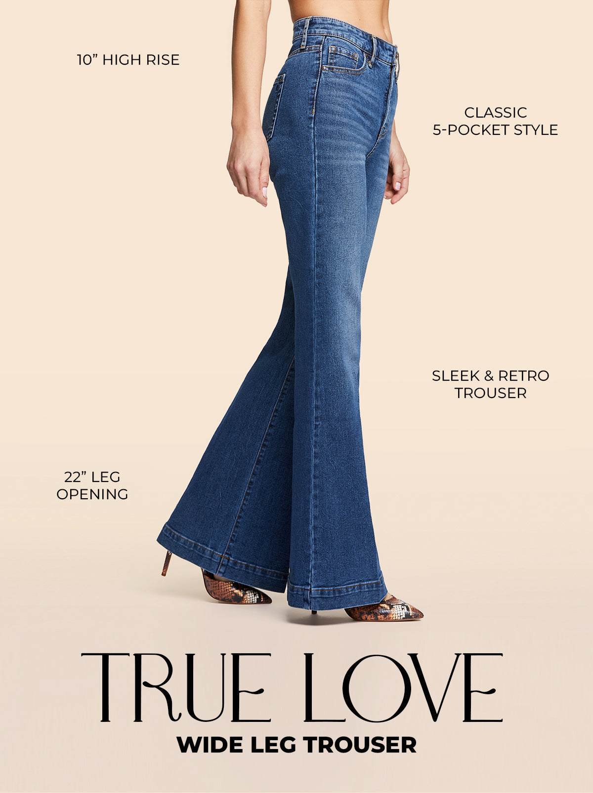 True Love Wide Leg Trouser Jeans in Sia - Jessica Simpson Women