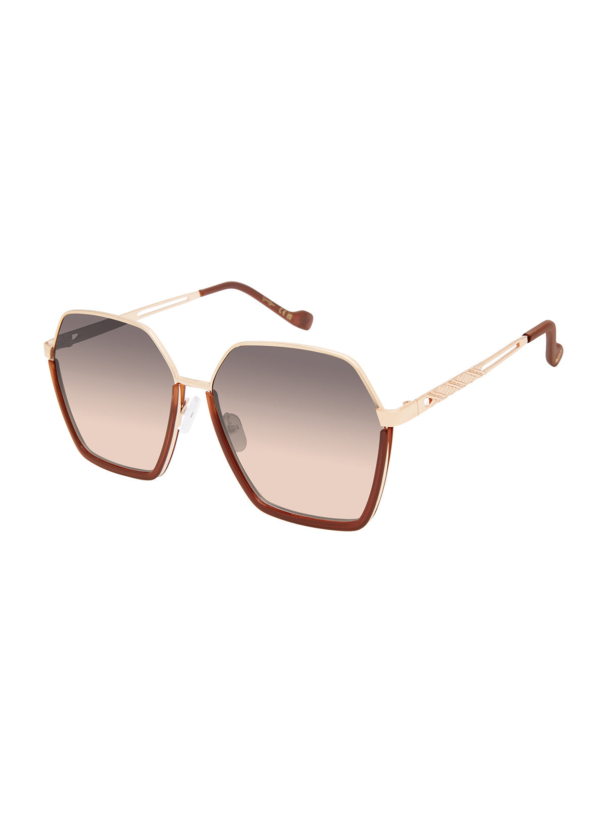 Geometric Metal Sunglasses in Gold - Jessica Simpson Accessories