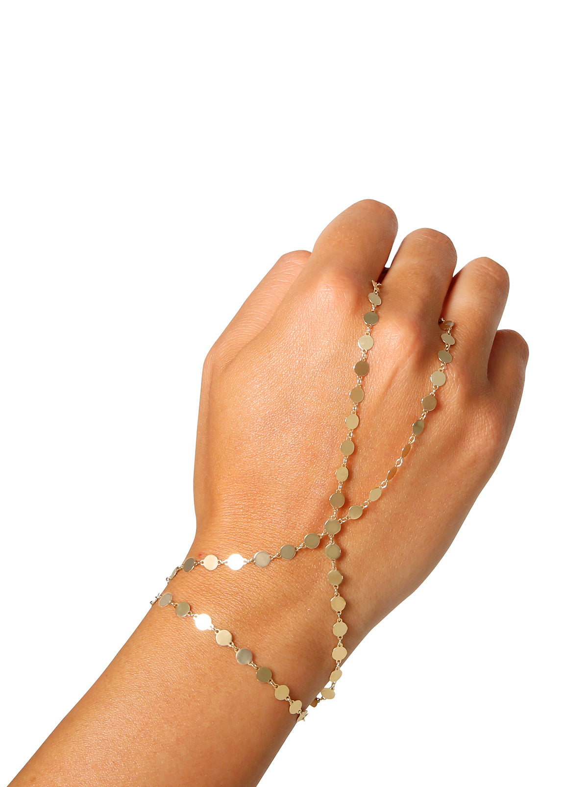 Demi Fine Hand Chain in Gold Confetti - Jessica Simpson Accessories