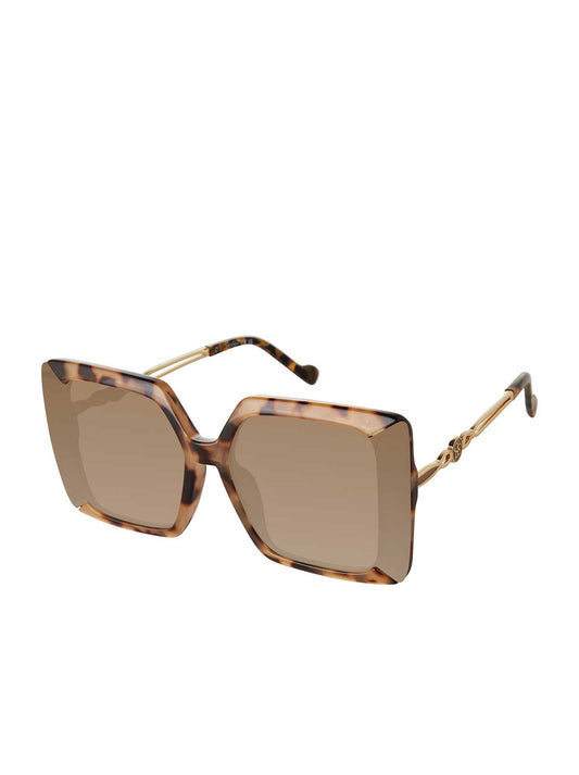 Glamorous Square Metal Temple Sunglasses in Tortoise - Jessica Simpson Accessories