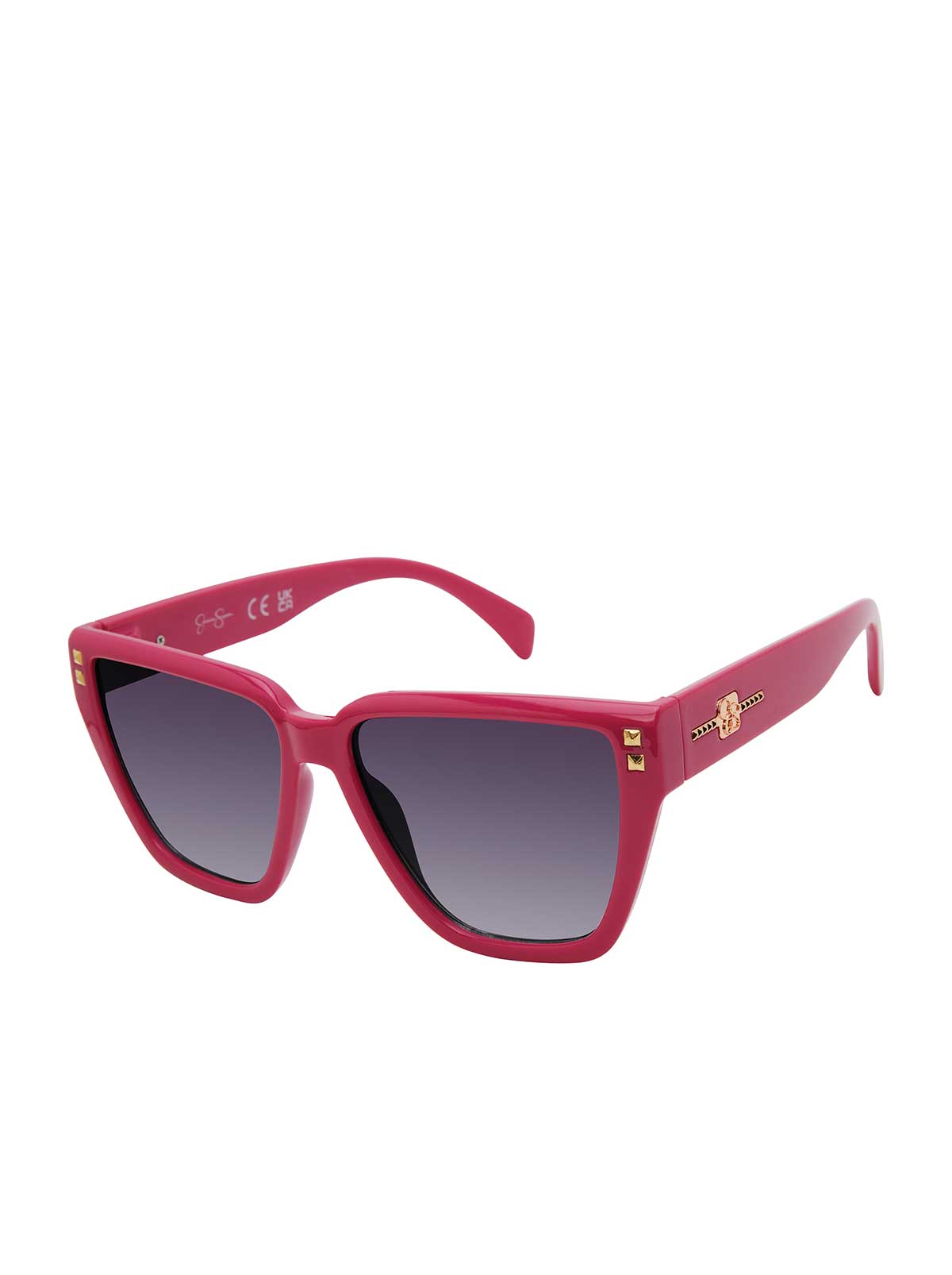 Star Studded Cat Eye Sunglasses in Fuchsia - Jessica Simpson Accessories