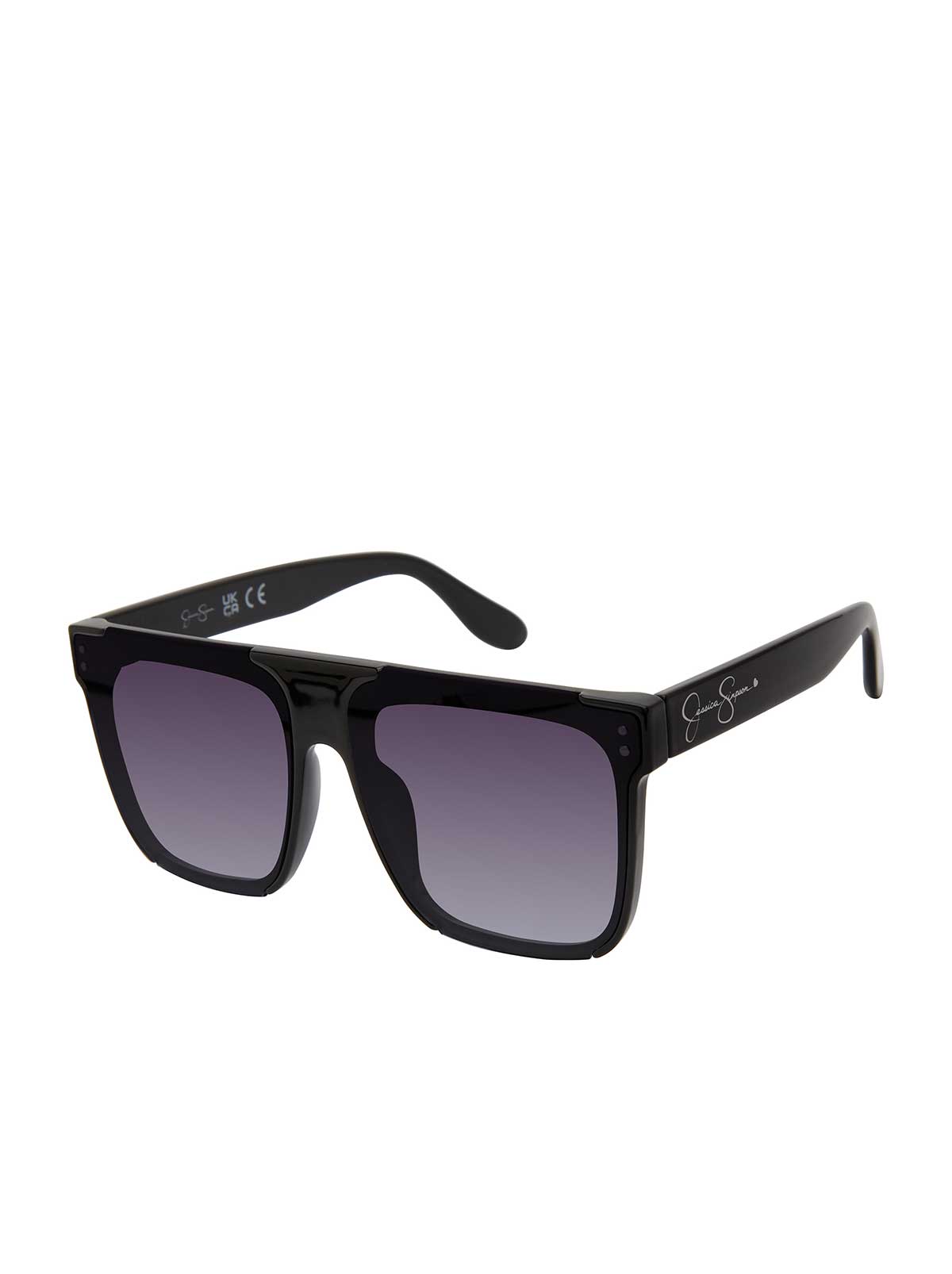 Oversized Square Sunglasses in Black - Jessica Simpson Accessories