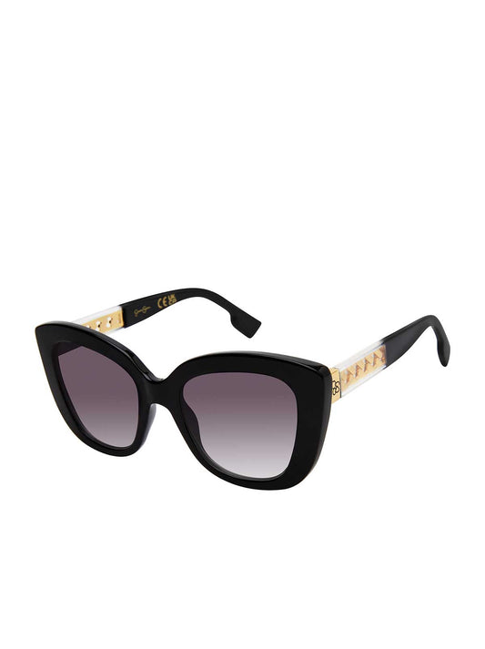 Glamorous Cat Eye Sunglasses in Black & Clear - Jessica Simpson Accessories