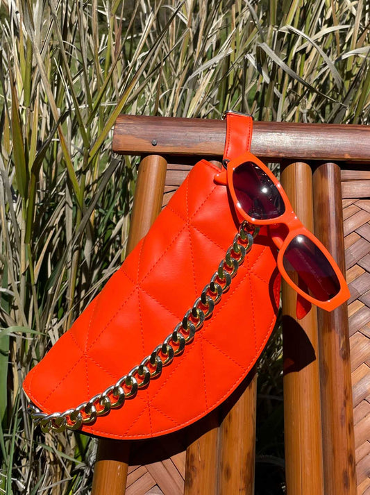 Vintage Oval Sunglasses in Orange - Jessica Simpson Accessories