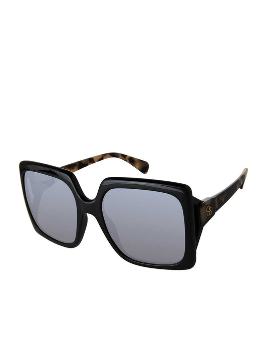 Square Sunglasses in Black & Oatmeal - Jessica Simpson Accessories