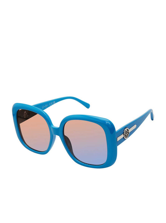 Retro Rectangular Sunglasses in Blue - Jessica Simpson Accessories