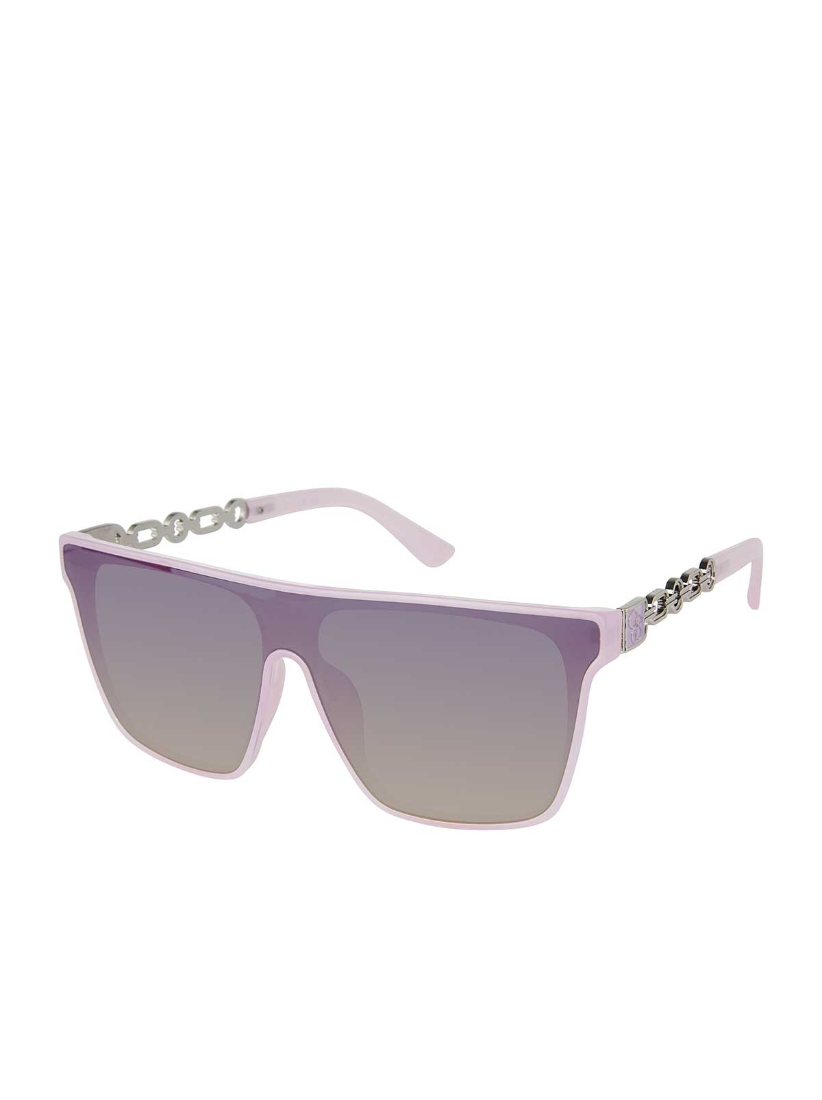 Metal Square Shield Sunglasses in Lavender - Jessica Simpson Accessories