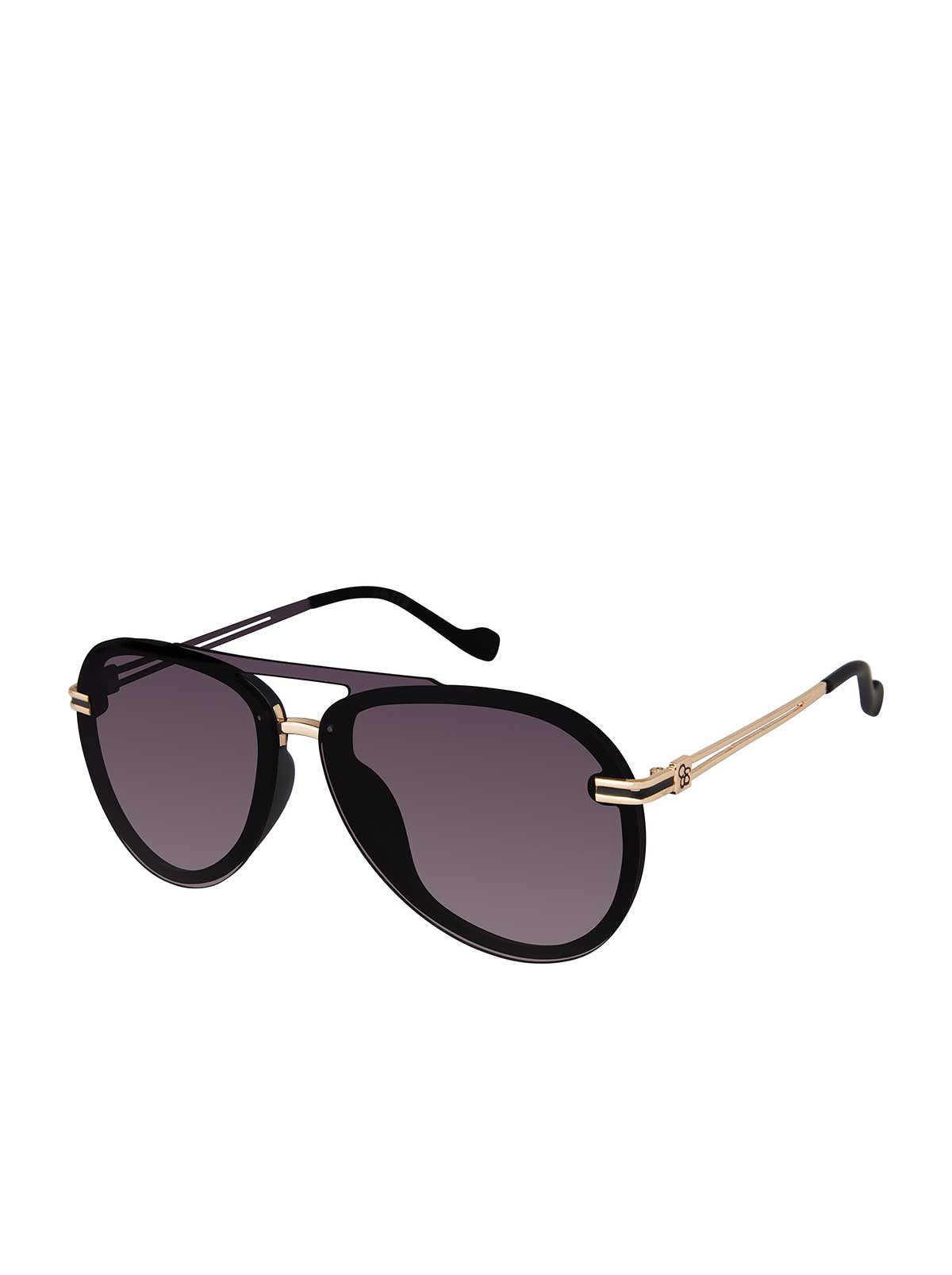 Metal Aviator Sunglasses in Smoke Matte Black - Jessica Simpson Accessories