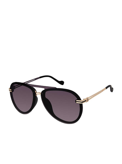 Metal Aviator Sunglasses in Smoke Matte Black - Jessica Simpson Accessories