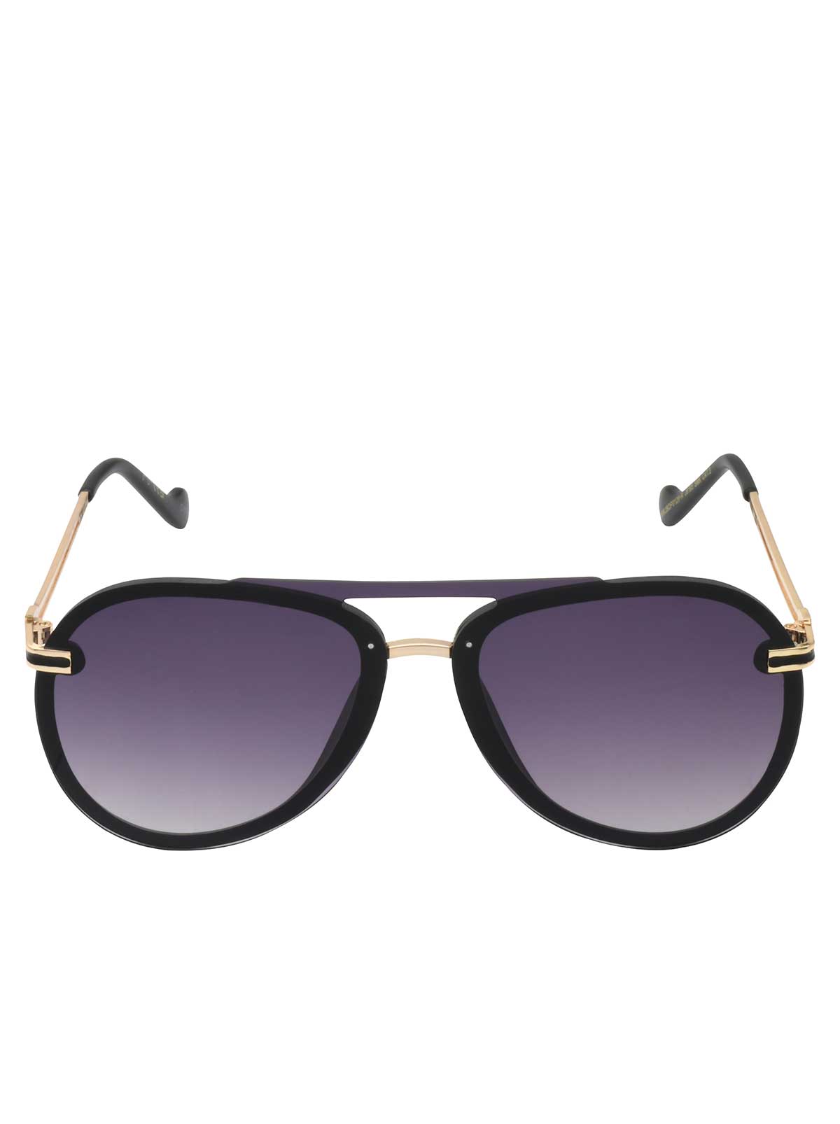 Metal Aviator Sunglasses in Smoke Matte Black - Jessica Simpson Accessories