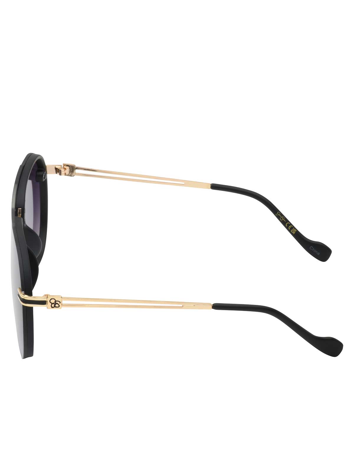 Metal Aviator Sunglasses in Smoke Matte Black - Jessica Simpson Accessories