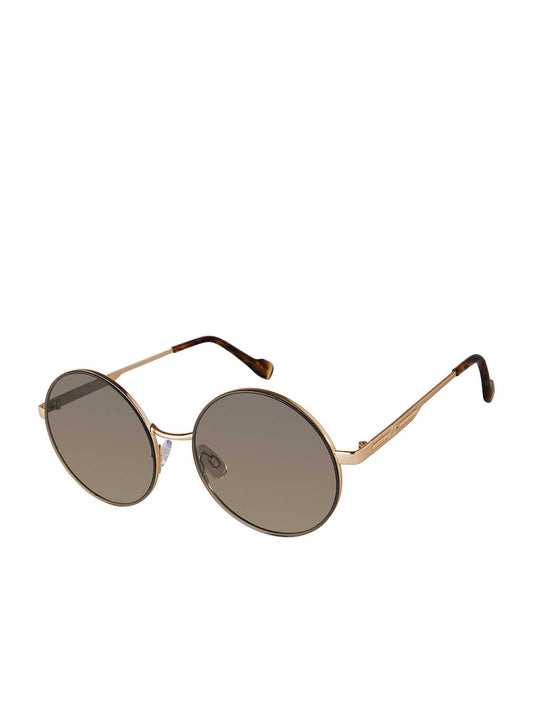 Vintage Metal Round Sunglasses in Gold & Tortoise - Jessica Simpson Accessories