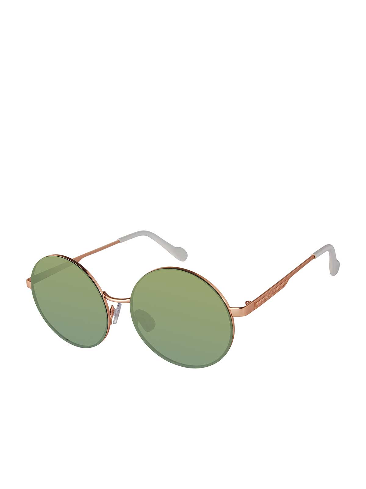 Vintage Metal Round Sunglasses in Rose Gold & White - Jessica Simpson Accessories