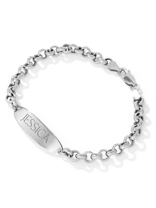 Personalized ID Bracelet in Sterling Silver - Jessica Simpson Accessories