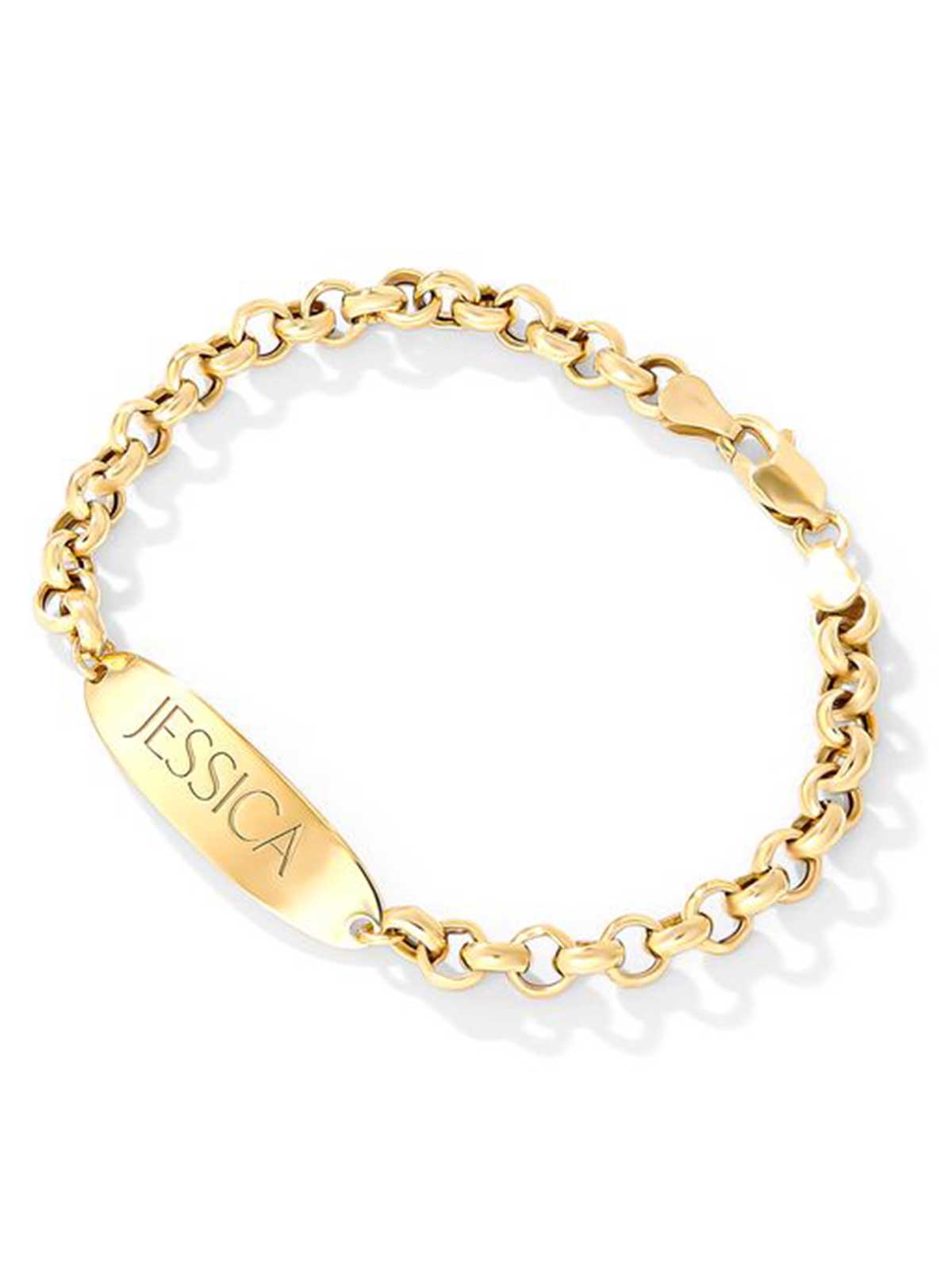 Personalized ID Bracelet in 18K Gold Plated - Jessica Simpson Accessories