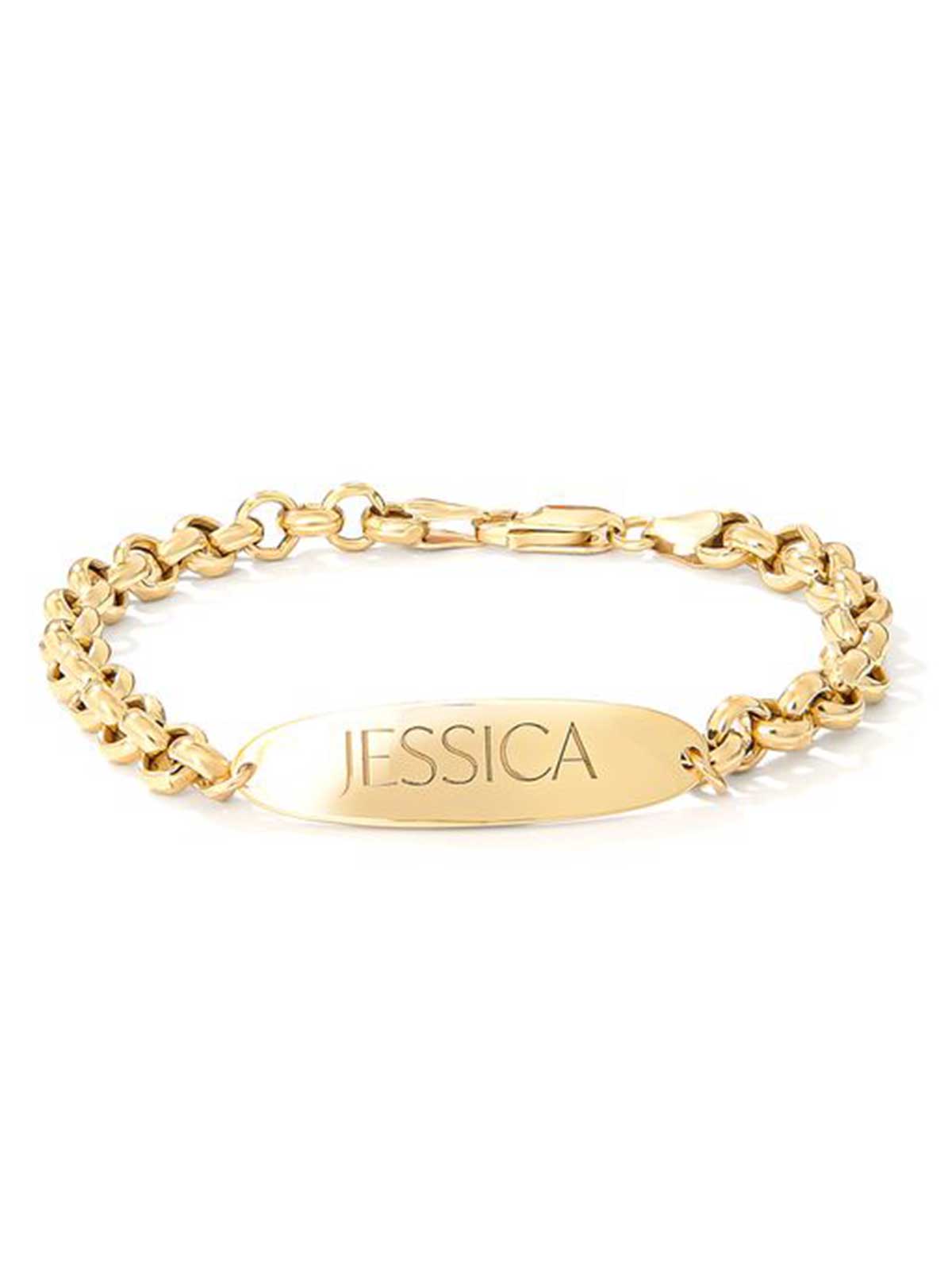 Personalized ID Bracelet in 18K Gold Plated - Jessica Simpson Accessories
