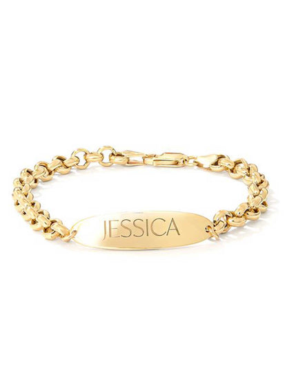 Personalized ID Bracelet in 18K Gold Plated - Jessica Simpson Accessories