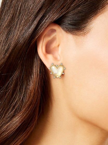Heart Stud Earrings - Jessica Simpson Accessories