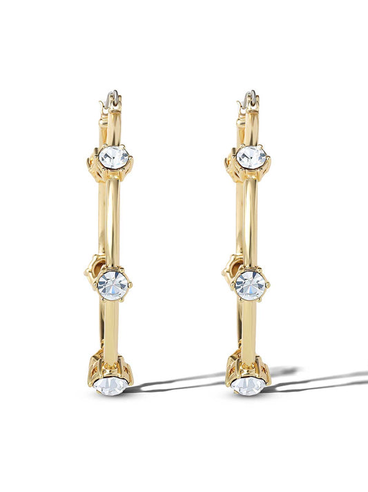 Large Hoop Crystal Earrings - Jessica Simpson Accessories