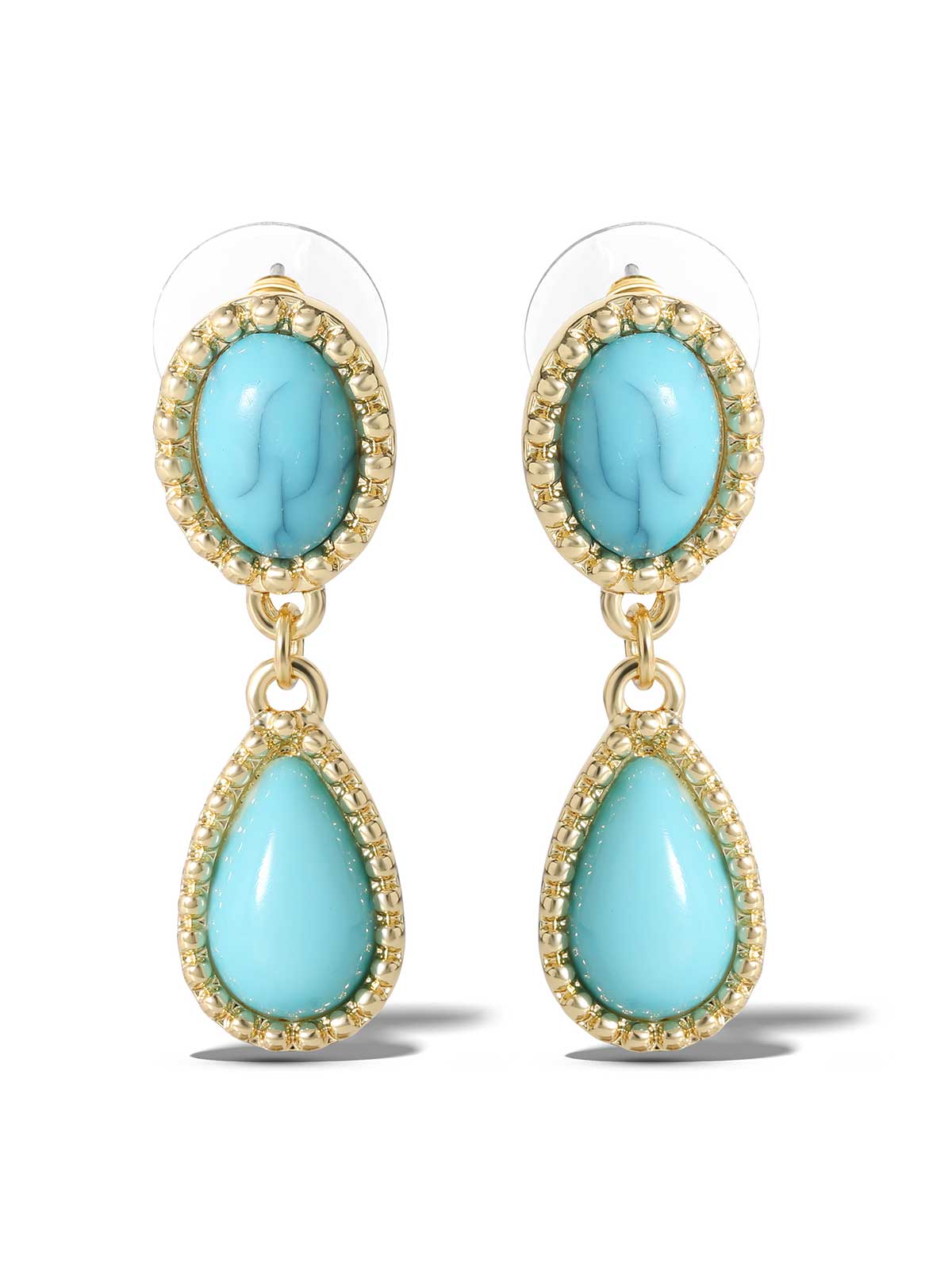 Turquoise Stone Drop Earrings - Jessica Simpson Accessories