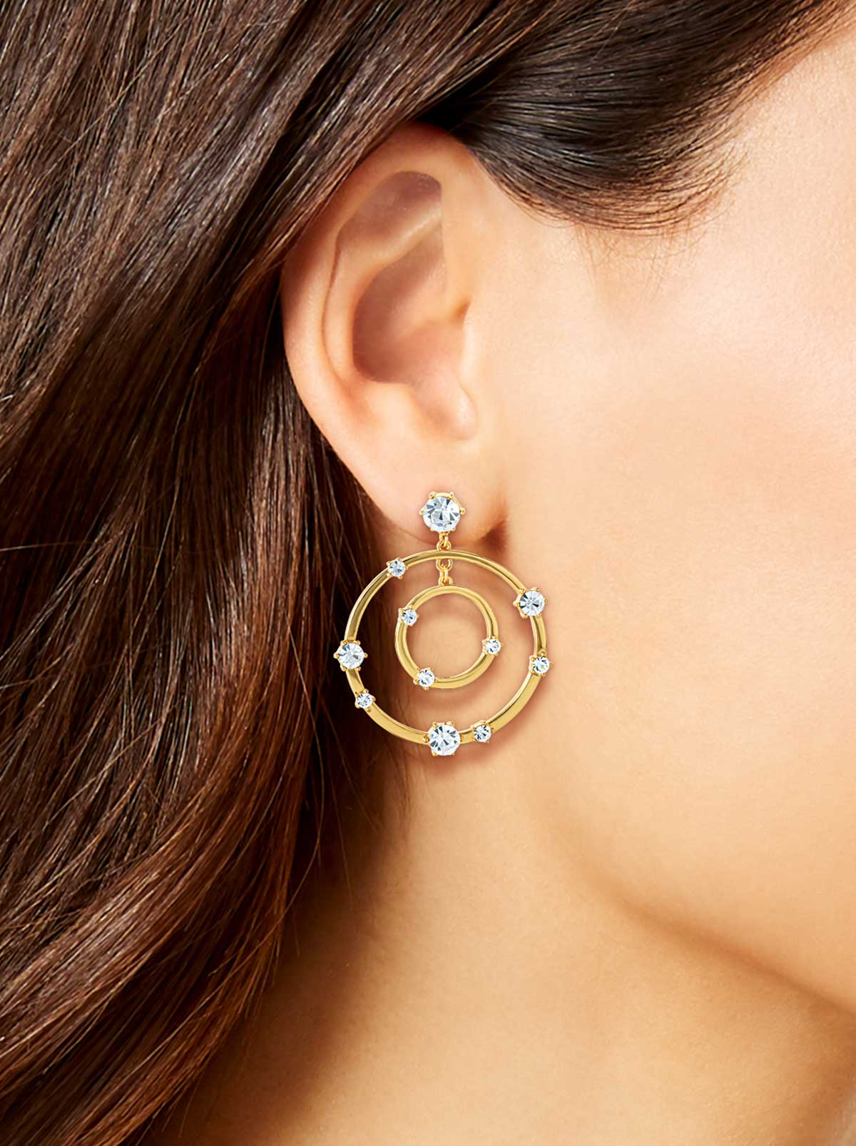 Orbital Crystal Drop Earrings - Jessica Simpson Accessories