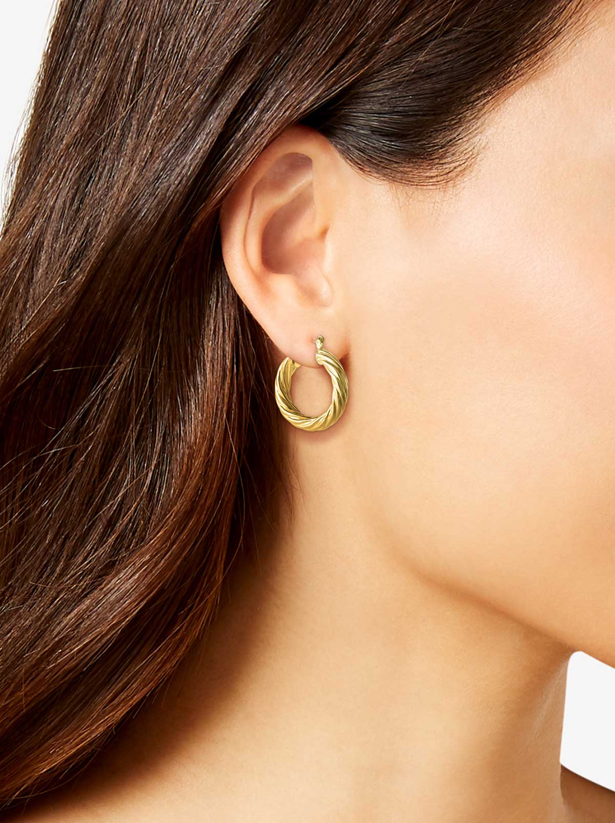 Thick Twisted Hoop Earrings in Gold - Jessica Simpson Accessories