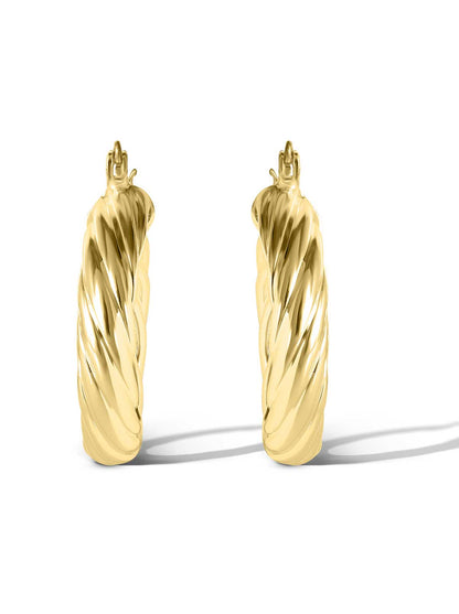 Thick Twisted Hoop Earrings in Gold - Jessica Simpson Accessories