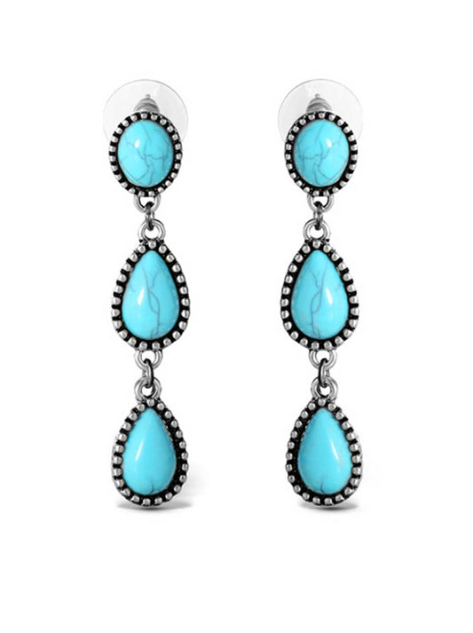 Three Stone Drop Earrings - Jessica Simpson Accessories