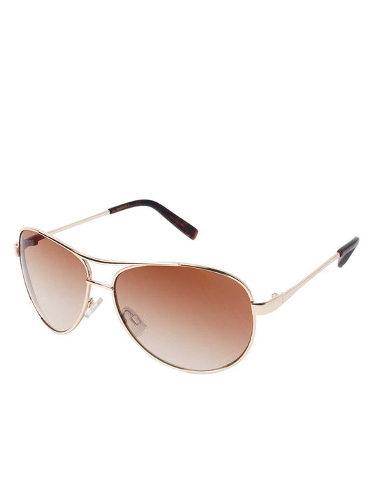 Iconic Aviator Pilot Sunglasses with Bifocal Readers in Gold - Jessica Simpson Accessories