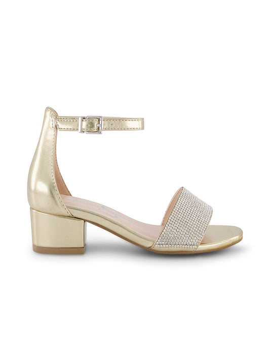 Girls' Pearl Stone Dress Heel in Gold - Jessica Simpson Women