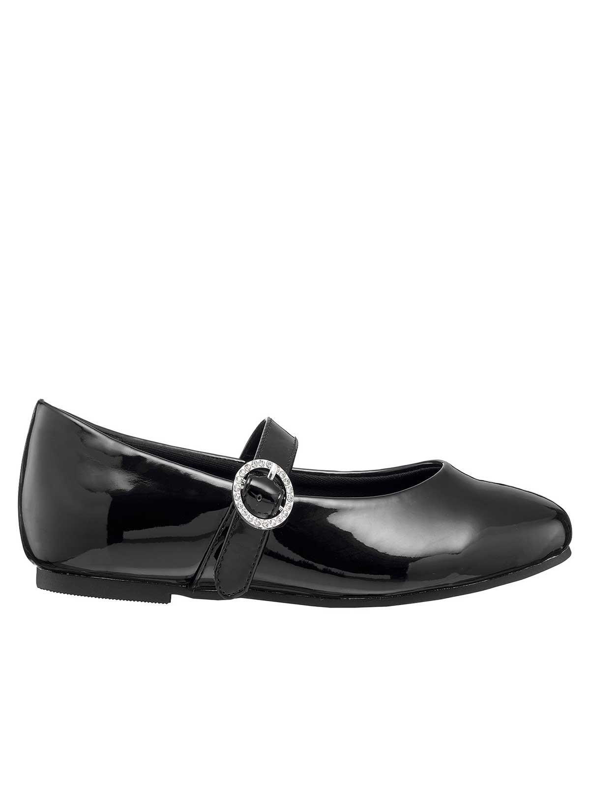 Toddler Amy Jeweled Buckle Ballet Flat in Black - Jessica Simpson Women
