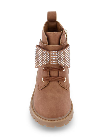 Toddler Daria Bow Moto Boot in Cognac - Jessica Simpson Women