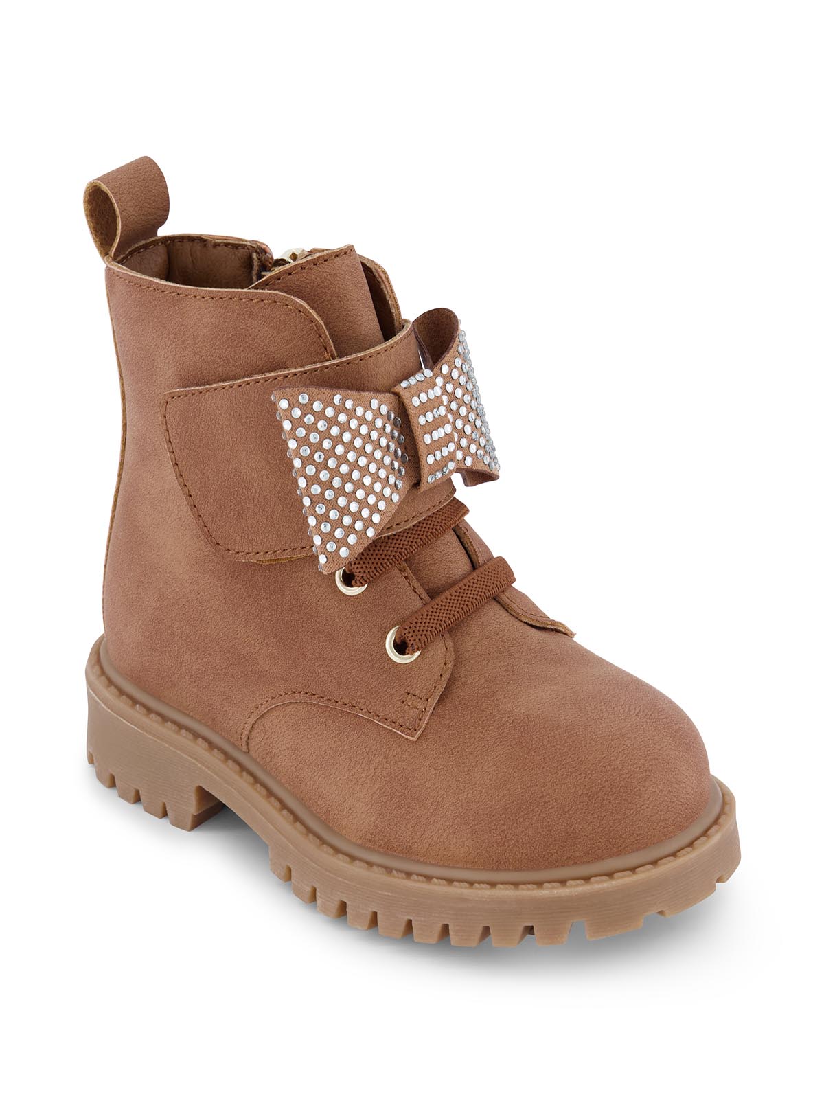 Toddler Daria Bow Moto Boot in Cognac - Jessica Simpson Women