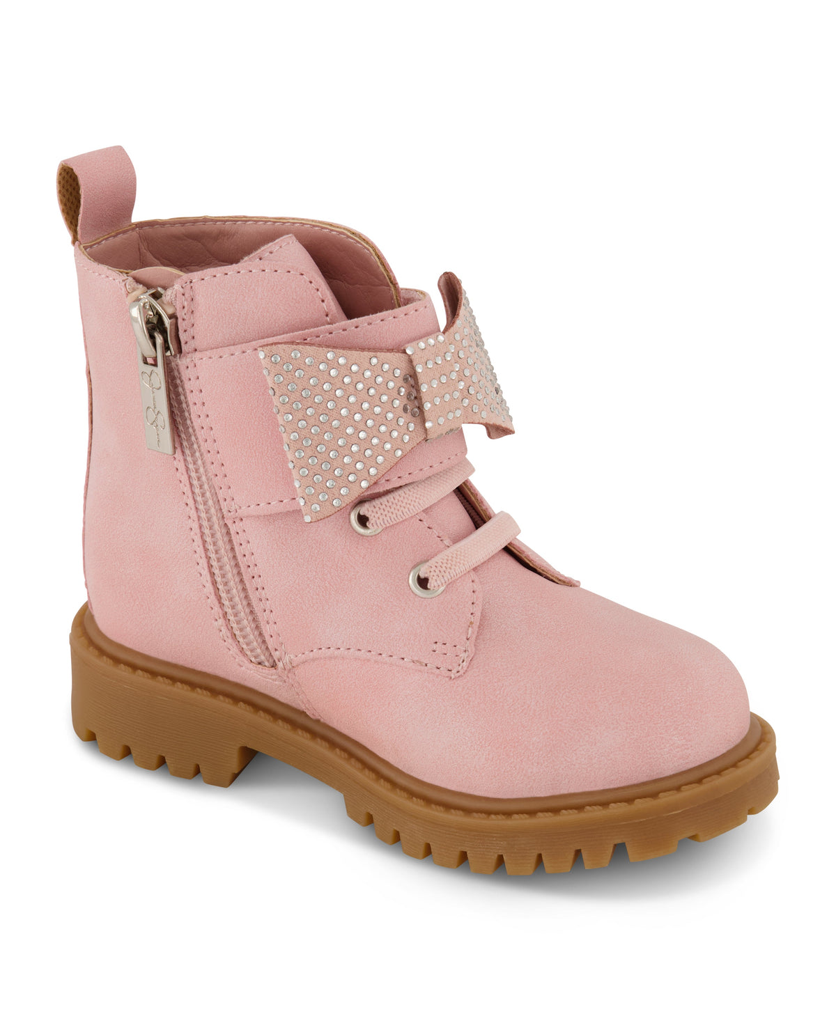 Toddler Daria Bow Moto Boot in Blush - Jessica Simpson Women