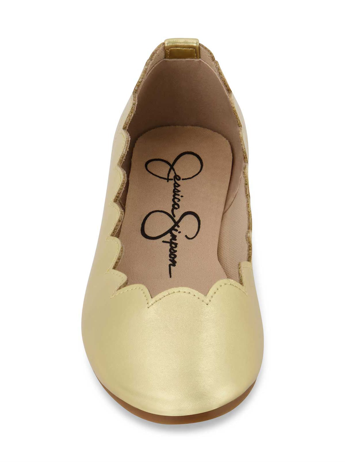 Girls' Amy Scallop Ballet Flat in Gold - Jessica Simpson Women